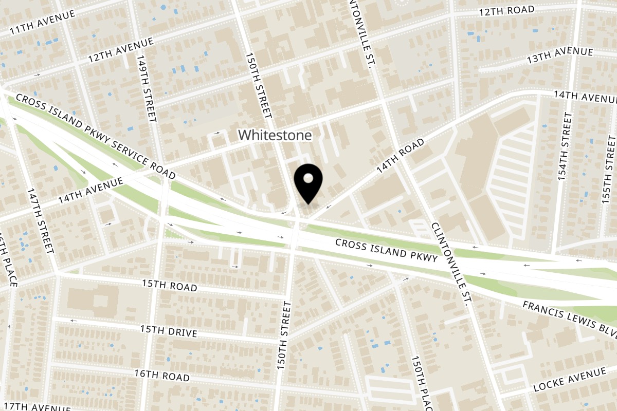 Map showing the location of Villaggio Ristorante Italian Bistro on 15007 14th Rd in Whitestone